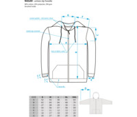 NAGAR mikina_velikostní tabulka