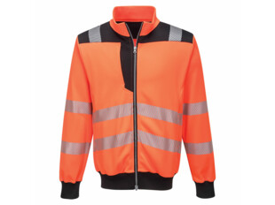 PW370 PW3 Mikina Hi-Vis ORANŽOVÁ-černá