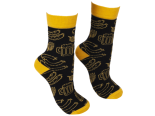 BNN BENNONKY BEER SOCKS BLACK/YELLOW ponožky-2